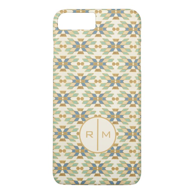 Monogram | Outdoor Geo Step | Tribal Pattern Case-Mate iPhone Case (Back)