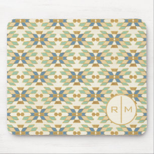 Monogram   Outdoor Geo Step   Tribal Pattern Mouse Pad