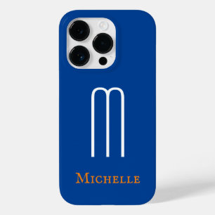 Monogram Own Name Initial Modern Plain Minimalist Case-Mate iPhone 14 Pro Case