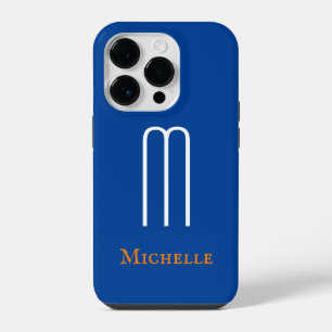 Monogram Own Name Initial Modern Plain Minimalist iPhone 14 Pro Case