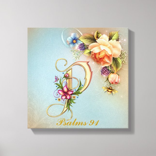 Monogram P Premium Wrapped Canvas (Gloss) (Front)