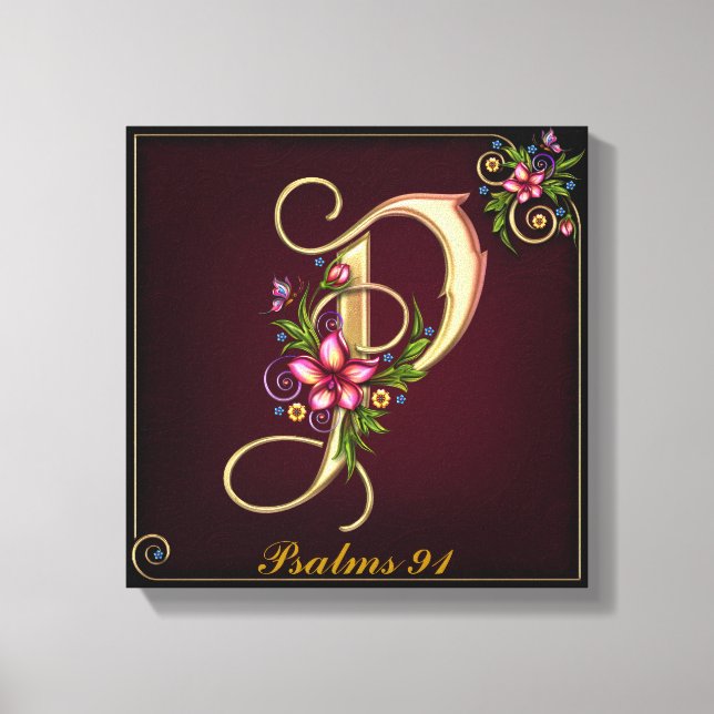 Monogram P Premium Wrapped Canvas (Gloss) (Front)