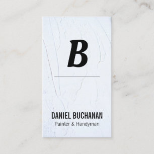 Monogram Painted Texture Painter Handyman Business Card