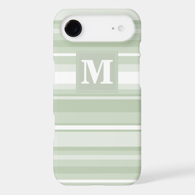 Monogram pale green stripes (Back)