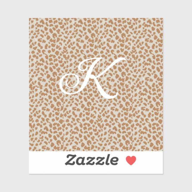 Monogram panther skin light brown pattern name let (Sheet)