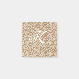Monogram panther skin light brown pattern name let post-it notes