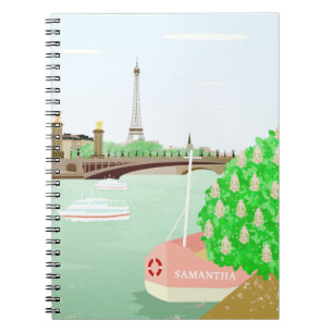 Monogram Paris Cityscape Notebook (80 Pages B&W)