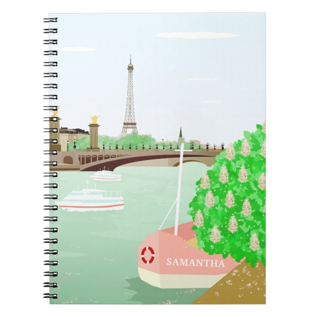 Monogram Paris Cityscape Notebook (80 Pages B&W) (Front)