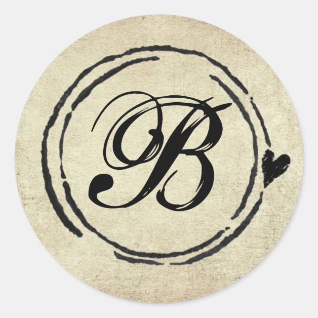 Monogram Passport Stamp Sticker (Front)