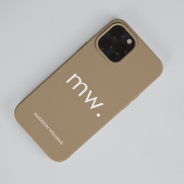 Monogram Pastel Elegant Feminine Minimalist  Case- Case-Mate iPhone Case (Creator Uploaded)