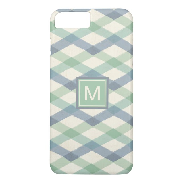 Monogram | Pastel Geometric Pattern Case-Mate iPhone Case (Back)