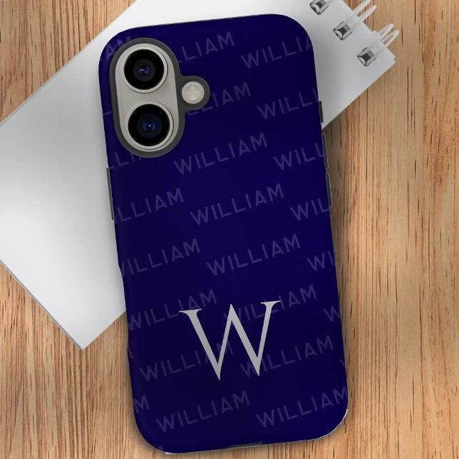 Monogram pattern simple typography Case-Mate iPhone case (Creator Uploaded)