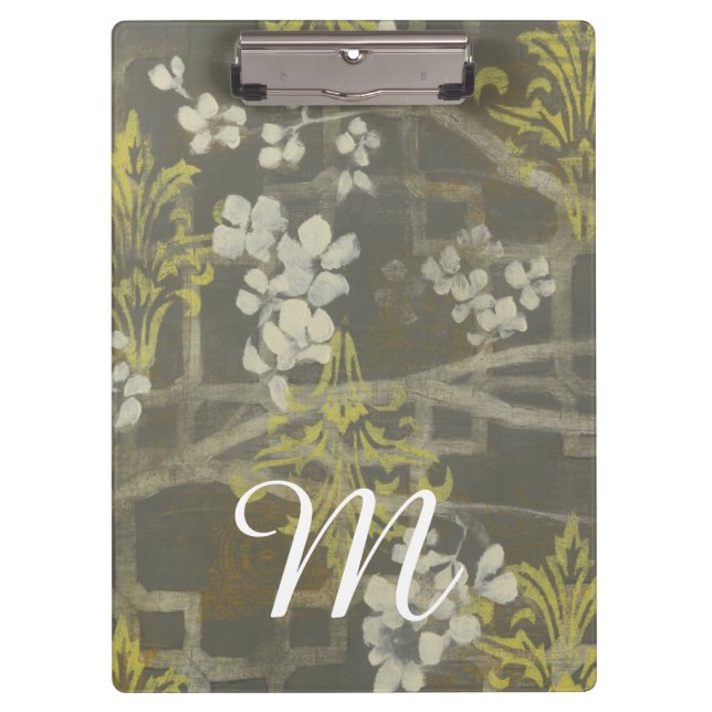 Monogram | Patterned Blossom Branch I Clipboard (Front)
