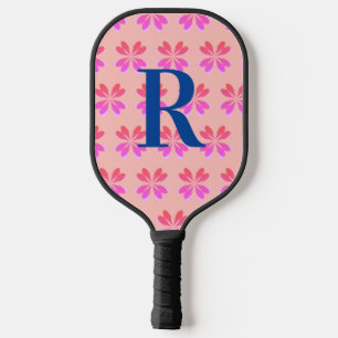 Monogram Peach Pink Retro Pickleball Paddle