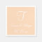 Monogram Peach Puff Simple Colour Coordinating Nap