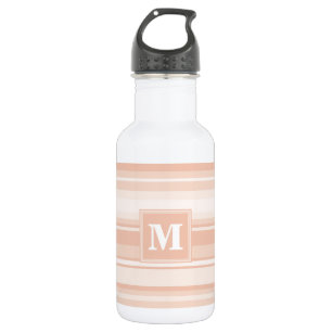 Monogram peach stripes 532 ml water bottle