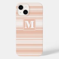 Monogram peach stripes