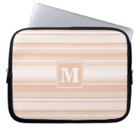 Monogram peach stripes