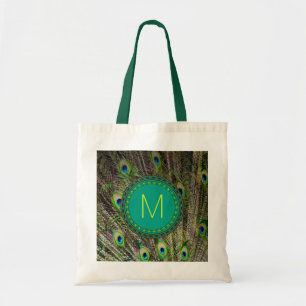 Monogram Peacock Tote Bag