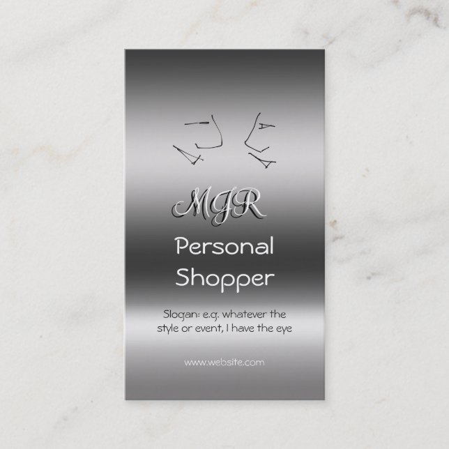 Monogram, Personal Shopper, Talking Heads Business Card (Front)