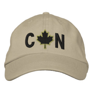 Monogram Personalise Maple Leaf Embroidery Embroidered Hat