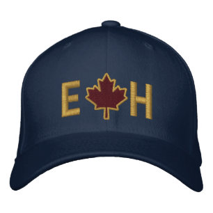 Monogram Personalise Maple Leaf Embroidery Embroidered Hat