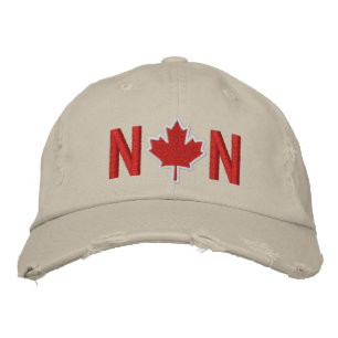 Monogram Personalise Maple Leaf Embroidery Embroidered Hat