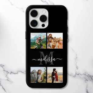 Monogram Personalised 4 Photo Collage iPhone 15 Pro Max Case