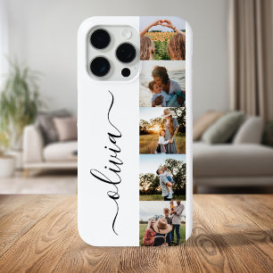 Monogram Personalised 5 Photo Collage iPhone 15 Pro Max Case