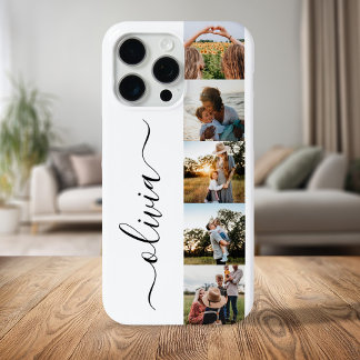 Monogram Personalised 5 Photo Collage iPhone 15 Pro Max Case