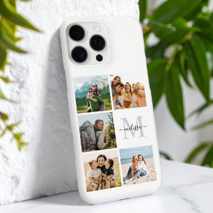 Monogram Personalised 5 Photo Collage iPhone 16 Pro Max Case