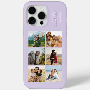Monogram Personalised 6 Photo Collage iPhone 15 Pro Max Case