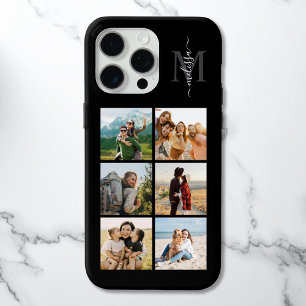 Monogram Personalised 6 Photo Collage iPhone 15 Pro Max Case