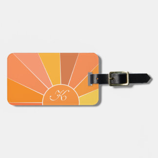 Monogram | Personalised Abstract Sun Design | Luggage Tag
