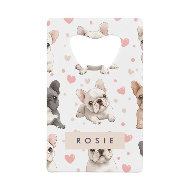 Monogram Personalised Adorable French Bulldog  (Front)