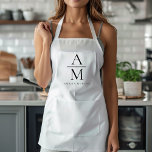 Monogram Personalised Apron<br><div class="desc">Cook in style with this Monogram Personalised Apron. Featuring a sleek design and a customisable monogram, this apron adds a touch of sophistication to any kitchen. Made from durable and high-quality materials, it provides both comfort and protection, making it perfect for both amateur and professional chefs. Whether you're preparing a...</div>