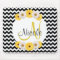 Monogram Personalised black white chevron Daisy