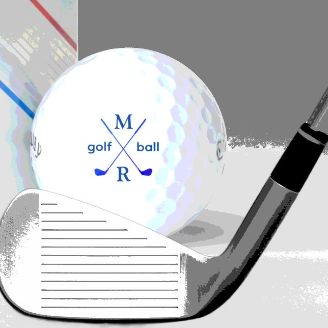 Monogram . personalised blue monogram golf balls (Creator Uploaded)