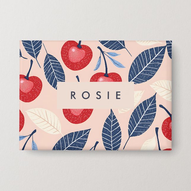 Monogram Personalised Cherry and Leaf Pattern (Front)