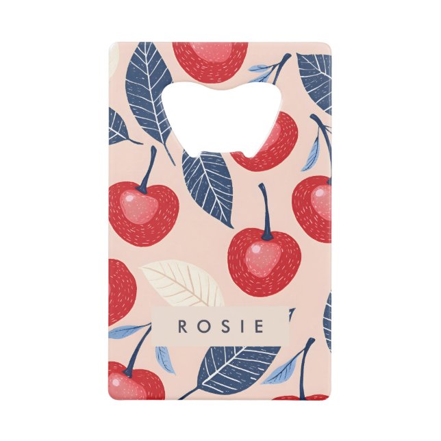 Monogram Personalised Cherry and Leaf Pattern (Front)