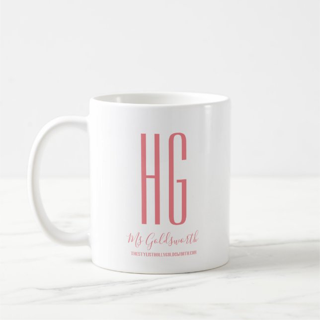 Monogram Personalised Coffee Mug (Left)