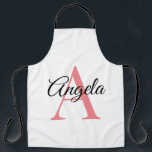 Monogram Personalised Custom Apron - Pink<br><div class="desc">Monogram Personalised Custom Apron - Pink</div>
