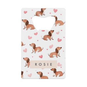 Monogram Personalised Cute Dachshund Dog