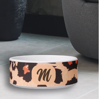 Monogram Personalised Cute, Modern Pet bowl