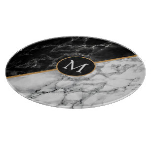 Monogram Personalised Cutting Board Marble