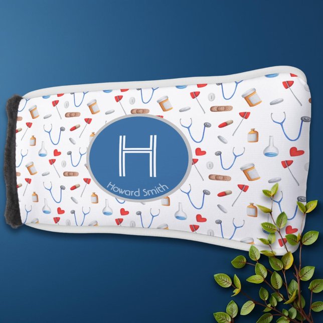 Monogram Personalised Doctor Instrumental Golf Head Cover (Creator Uploaded)