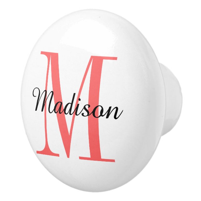 Monogram Personalised Drawer Knob (Right)