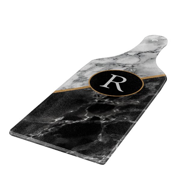 Monogram Personalised Marble Stone cutting Board (Corner)