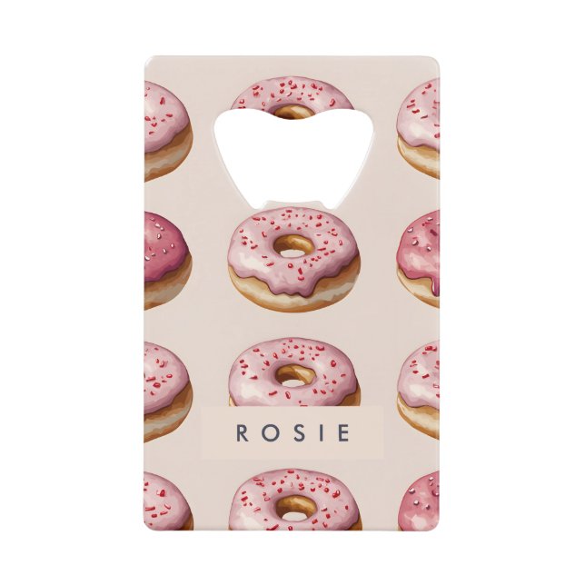 Monogram Personalised Pink Doughnut Pattern (Front)
