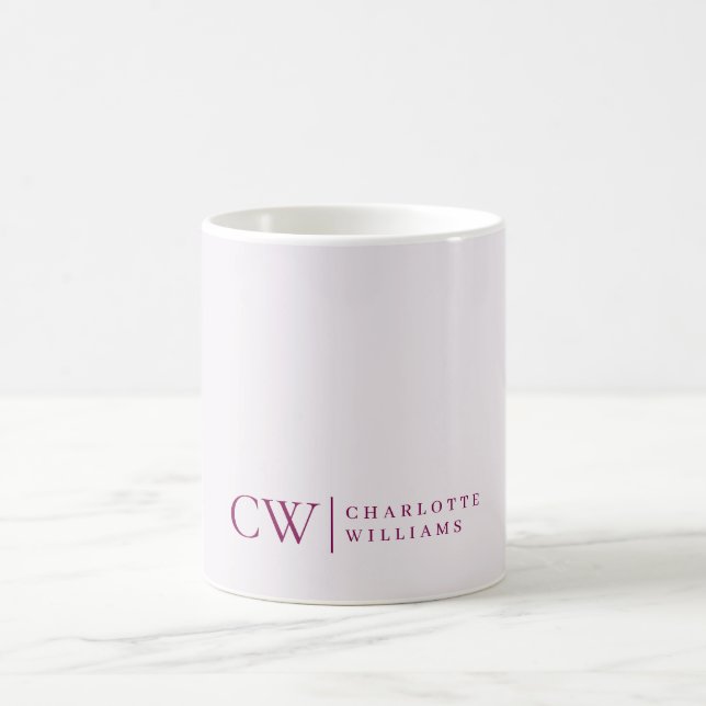 Monogram Personalised Pink Initial And Name Mug (Center)